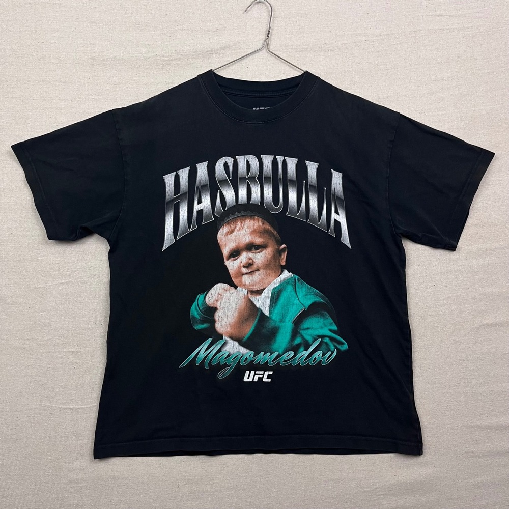 UFC Hasbulla Magomedov Graphic‎ T Shirt Black Size Large Mens